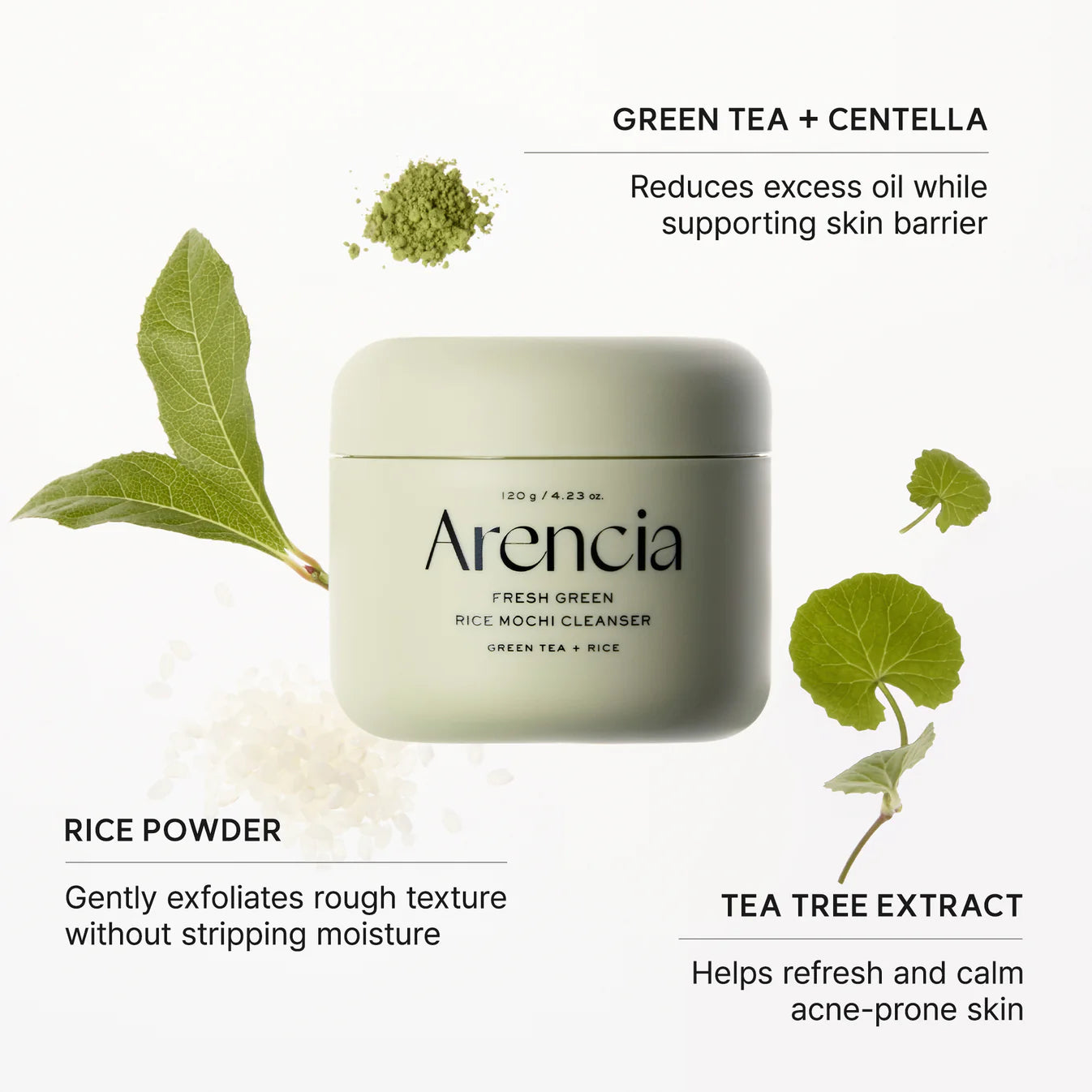 Arencia Fresh Green Rice Mochi Cleanser